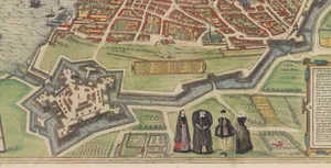 Palazzo Farnese at Caprarola from Braun and Hogenberg's Civitates Orbis Terrarum