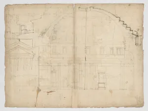 Pantheon, section (recto) Pantheon, capital, elevation; capital, details