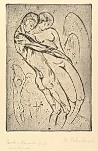 Paolo and Francesca (Paolo und Francesca groß, Hochformat) by Wilhelm Lehmbruck