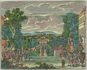 Paper Theater or Diorama of an Italianate Villa and Garden