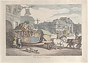 Paris Diligence by Thomas Tegg|Thomas Rowlandson