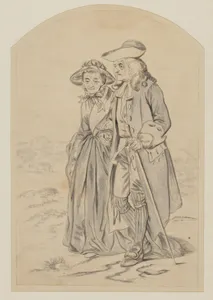 Parson Wells and his Wife, from Judd's "Margaret: A Tale of the Real and Ideal, Blight and Bloom"