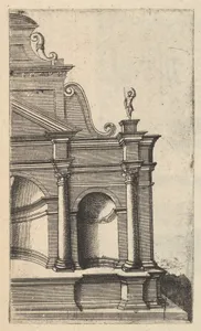 Partial View of a Monument [Mercurii Templum] from the series 'Ruinarum variarum fabricarum delineationes pictoribus caeterisque id genus artificibus multum utiles'