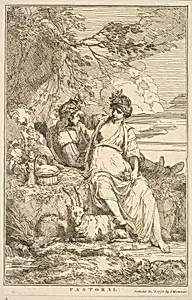 Pastoral, from "Fifteen Etchings Dedicated to Sir Joshua Reynolds" by John Hamilton Mortimer|Sir Joshua Reynolds