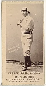 Patrick E. "Pat" Pettee, 2nd Base, London Tecumsehs, from the Old Judge series (N172) for Old Judge Cigarettes by Goodwin & Company