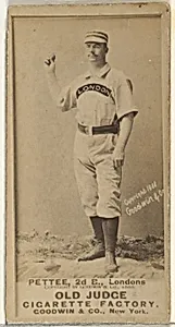 Patrick E. "Pat" Pettee, 2nd Base, London Tecumsehs, from the Old Judge series (N172) for Old Judge Cigarettes by Goodwin & Company