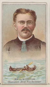 Paul Boynton, Champion Deep Sea Swimmer, from the Champions of Games and Sports series (N184, Type 2) issued by W.S. Kimball & Co.