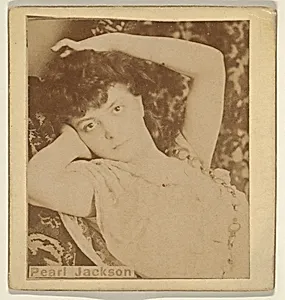 Pearl Jackson, from the Actresses series (N246), Type 2, issued by Kinney Brothers to promote Sporting Extra Cigarettes by Kinney Brothers Tobacco Company