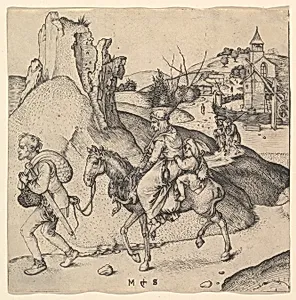 Peasant Family Going to Market by Martin Schongauer