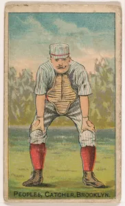 Peoples, Catcher, Brooklyn, from the Gold Coin series (N284) for Gold Coin Chewing Tobacco