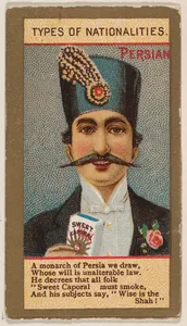Persian, from Types of Nationalities (N240) issued by Kinney Bros.