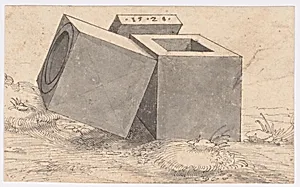 Perspectival Drawing with Three Cubes