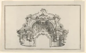 Perspectival View of the Top Half of an Altar or Portal