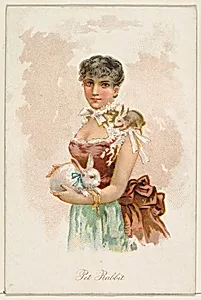 Pet Rabbit, from the Household Pets series (N194) issued by Wm. S. Kimball & Co. by American Tobacco Company|William S. Kimball & Company|Julius Bien & Co.