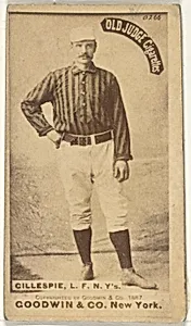 Peter Patrick Gillespie, Left Field, New York, from the Old Judge series (N172) for Old Judge Cigarettes by Goodwin & Company