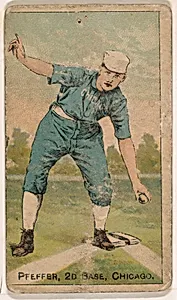 Pfeffer, 2nd Base, Chicago, from the Gold Coin series (N284) for Gold Coin Chewing Tobacco by D. Buchner & Co., New York
