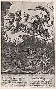 Phaeton by Agostino Veneziano (Agostino dei Musi)|Raphael (Raffaello Sanzio or Santi)