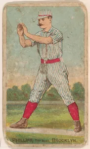 Phillips, 1st Base, Brooklyn, from the Gold Coin series (N284) for Gold Coin Chewing Tobacco