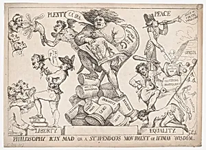 Philosophy Run Mad or a Stupendous Monument of Human Wisdom by Thomas Rowlandson