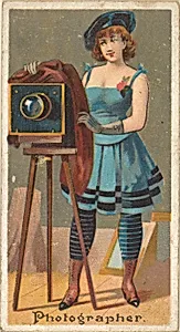 Photographer, from the Occupations for Women series (N166) for Old Judge and Dogs Head Cigarettes by Goodwin & Company