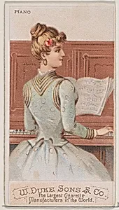 Piano, from the Musical Instruments series (N82) for Duke brand cigarettes by W. Duke, Sons & Co.|Schumacher & Ettlinger