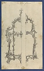 Pier Glass Frames, in Chippendale Drawings, Vol. I by Thomas Chippendale