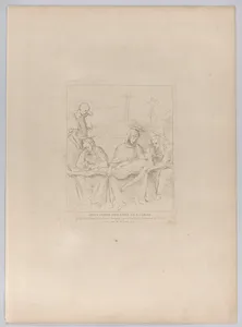 Pietà, with the body of Christ supported by the Virgin and two holy women, Saint John stands to the left; from 'Recueil d'estampes d'après les plus beaux tableaux et d'après les plus beaux desseins qui sont en France, Cabinet Crozat' after a drawing by Perugino