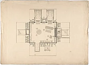 Plan and Elevations of a Room by Anonymous, British, 19th century