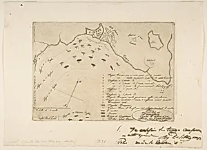 Plan du Combat de Sinope (Plan of the Battle of Sinope) by Charles Meryon