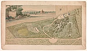Plan for the Garden of the Château de Bagatelle by Pierre Lapie