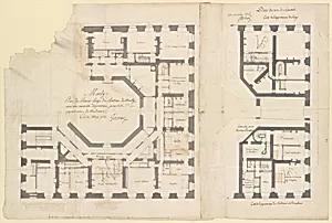 Plans of the Ground and First Floors of the Chateau of Marly by Ange Jacques Gabriel|Ange Antoine Gabriel