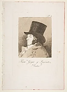 Plate 1 from "Los Caprichos": Self-portrait