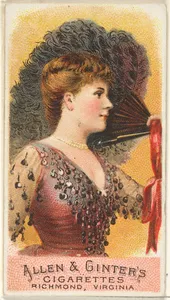 Plate 1, from the Fans of the Period series (N7) for Allen & Ginter Cigarettes Brands