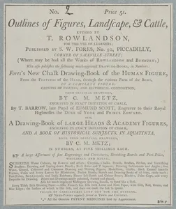 Plate 1, Outlines of Figures, Landscapes and Cattle...for the Use of Learners
