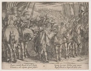 Plate 10: Alexander Finding the Body of Darius, from The Deeds of Alexander the Great,
