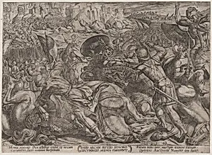 Plate 10: The Fall of Jericho, from 'The Battles of the Old Testament' by Antonio Tempesta|Nicolaus van Aelst