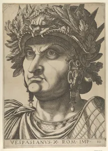 Plate 10: Vespasian with his head turned slightly to the left, from "The Twelve Caesars"