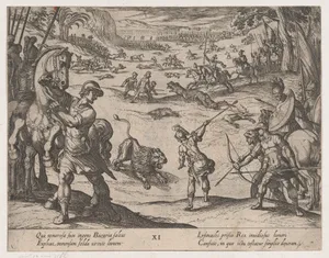 Plate 11: Alexander's Lion Hunt, from The Deeds of Alexander the Great