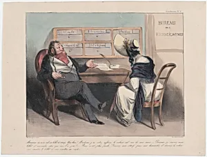 Plate 11: Someone stole a thousand franc note from me, Monsieur..., from 'Caricaturana,' published in Les Robert Macaires by Aubert et Cie|Charles Philipon|Junca|Honoré Daumier|Aubert et Cie