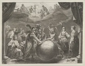 Plate 12: Allegory on the Discord in France, from Caspar Barlaeus, "Medicea Hospes"