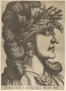 Plate 12: Domitian in profile to the right, from "The Twelve Caesars"