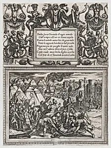 Plate 12: Illustration to Canto XII, from Torquato Tasso's 'Gerusalemme liberata III' by Antonio Tempesta