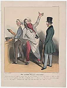 Plate 12: Mr. de Robert Macaire, restauranteur, from 'Caricaturana,' published in Les Robert Macaires by Aubert et Cie|Aubert et Cie|Honoré Daumier|Charles Philipon|Junca