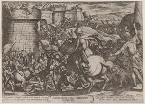 Plate 15: The Death of Abimelech, from 'The Battles of the Old Testament'