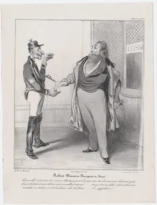 Plate 18: Robert Macaire, banker and juror, from 'Caricaturana,' published in Les Robert Macaires