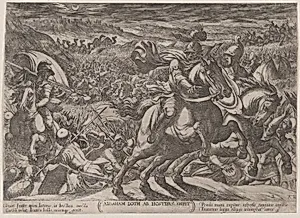 Plate 2: Abraham Liberating His Nephew Lot, from 'The Battles of the Old Testament' by Antonio Tempesta|Nicolaus van Aelst