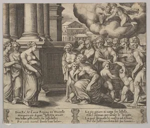 Plate 2: the people rendering divine honors to Psyche, from "The Fable of Psyche"