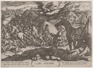 Plate 21: The Angel of the Lord Vanquishing the Army of Sennacherib, from 'The Battles of the Old Testament'