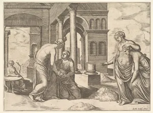 Plate 22: Venus ordering Psyche to Sosort a heap of grain, from the 'Fable of Psyche'