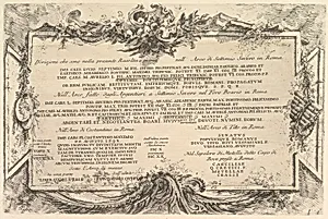 Plate 3: Inscriptions on Antiquities outside Rome with Index of Plates, from "Antichità Romane de' Tempi della Repubblica, e de' primi Imperatori" by Giovanni Battista Piranesi